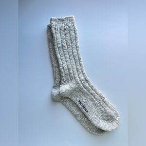 MaxMara Women's Gray Cotton Knit Socks